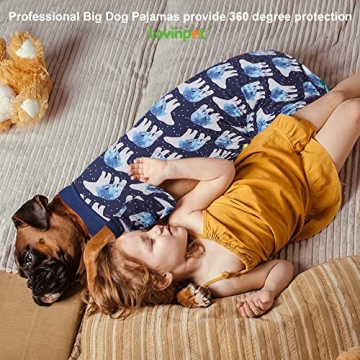 LovinPet Big Dog Pajamas | Soft Recovery Onesie for Pets