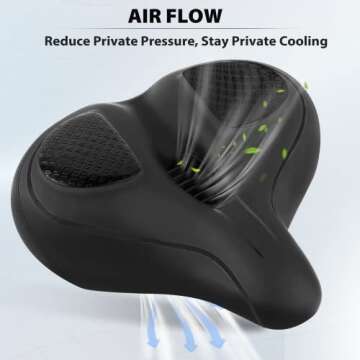Oversized Bike Seat Compatible with Peloton Bike/Bike+, Extra Wide Comfort Bike Seat for Women & Men...
