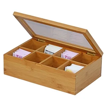 Oceanstar Bamboo Tea Box - Elegant Tea Storage Solution