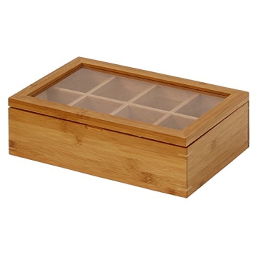 Oceanstar Bamboo Tea Box - Elegant Tea Storage Solution