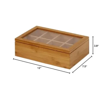 Oceanstar Bamboo Tea Box - Elegant Tea Storage Solution
