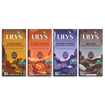 Lily's 70% Dark Chocolate Variety Sampling 4-Pack | Guilt-Free Indulgence, Perfect for Diabetics!