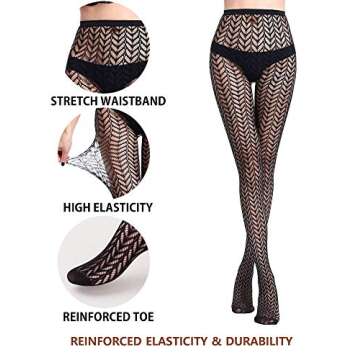 VERO MONTE Women Fishnet Tights - 4 Pairs Stylish Set