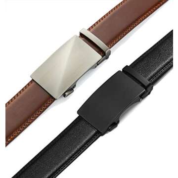 CHAOREN 2 Pack Ratchet Belts for Men in Gift Box