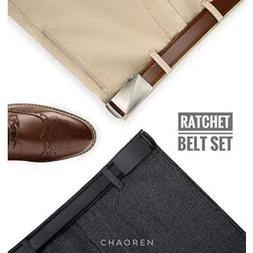CHAOREN 2 Pack Ratchet Belts for Men in Gift Box