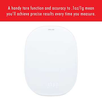 ZWILLING Enfinigy Digital Kitchen Food Scale, Max weight 22lbs, Grams & Ounces, .1-gram Accuracy, Gold