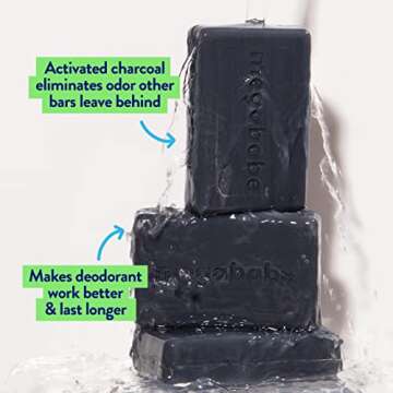 Megababe Underarm Bar Soap - Space Bar | With Detoxifying Charcoal for Odor Control | 3.5 oz