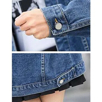 Gozoloma Oversized Denim Jacket for Casual Style