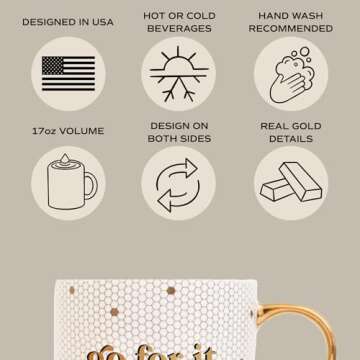 Sweet Water Decor Mom Coffee Mug | 17oz Mug with Gold Handle | Christmas Gifts for Mom, Gifts for Women