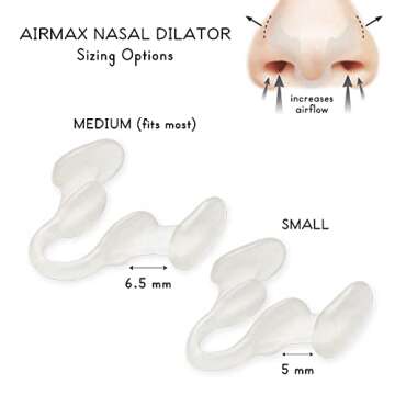 AIRMAX Nasal Dilator for Better Sleep - Comfortable Anti-Snoring Device for Maximum Airflow