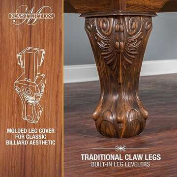 Tan Masterton Billiards Table for Game Rooms