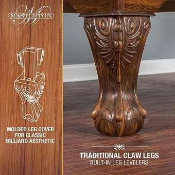 Tan Masterton Billiards Table for Game Rooms