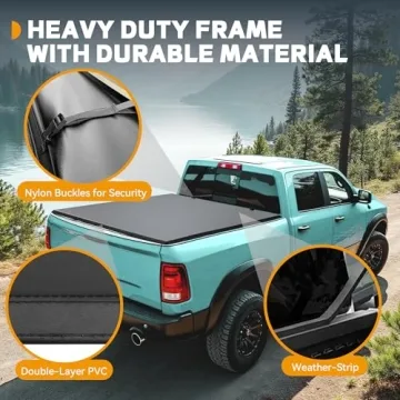 Soft Tri-Fold Truck Bed Cover for Dodge Ram 1500 2009-2025