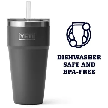 YETI Rambler 26 oz Insulated Cup with Straw Lid