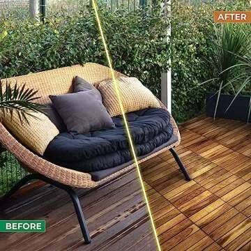 Solid Wood Interlocking Flooring Tiles - Acacia Deck Tiles 12x12