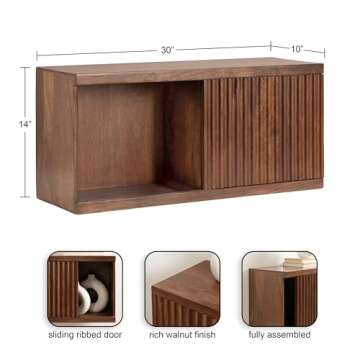 Kate and Laurel Furrow Modern Wooden Wall Cabinet