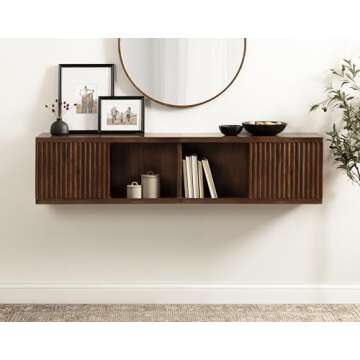 Kate and Laurel Furrow Modern Wooden Wall Cabinet