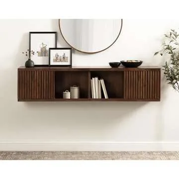Kate and Laurel Furrow Modern Wooden Wall Cabinet