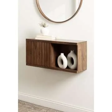 Kate and Laurel Furrow Modern Wooden Wall Cabinet