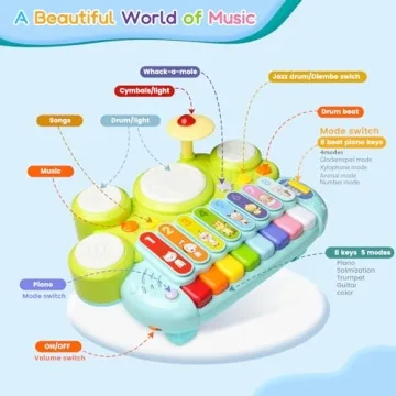 Ohuhu 5 in 1 Musical Instruments for Toddlers