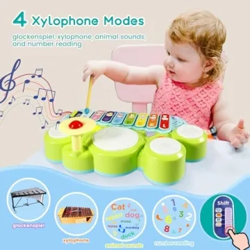 Ohuhu 5 in 1 Musical Instruments for Toddlers