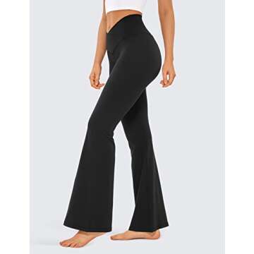CRZ YOGA Womens Butterluxe Flare Leggings - Stylish Comfort