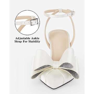 Coutgo Elegant Bow Heels for Women - Dressy High Heels
