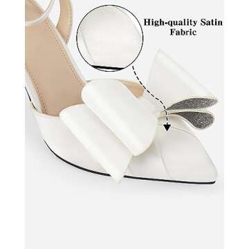 Coutgo Elegant Bow Heels for Women - Dressy High Heels