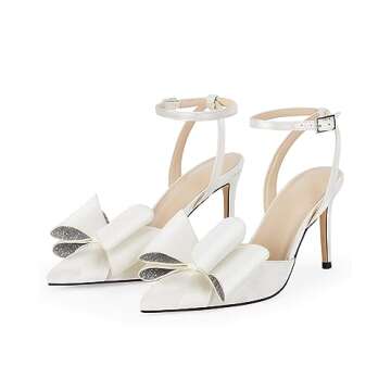 Coutgo Elegant Bow Heels for Women - Dressy High Heels