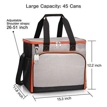 Versatile 45-Can Insulated Cooler Bag for Outdoor Adventures