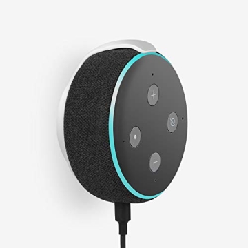 WIDEPLORE Echo Dot Wall Mount Holder for Echo Dot 3rd Generation, Built-in Cable Management Space-Sa...