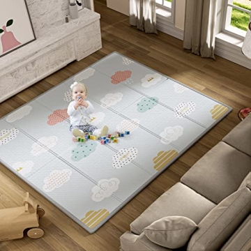 UANLAUO Foldable Baby Play Mat - Safe Fun & Travel Friendly
