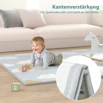 UANLAUO Foldable Baby Play Mat - Safe Fun & Travel Friendly