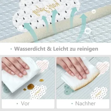 UANLAUO Foldable Baby Play Mat - Safe Fun & Travel Friendly