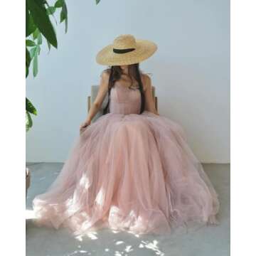 Elegant Spaghetti Straps Tulle Prom Dress for Women