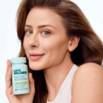 Love Wellness Daily Love Multivitamin for Women | Supports Energy, Cortisol, Immune Health, Stress Relief, & PMS | Complete with Vitamin D, C, Iron, Calcium, Zinc, & Biotin, Magnesium | 60 Count