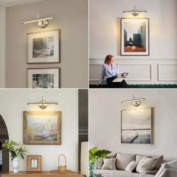 JOOSENLUX Modern Wall Lights Battery Operated Antique Bronze Wireless Picture Lights for Wall 16.5" ...