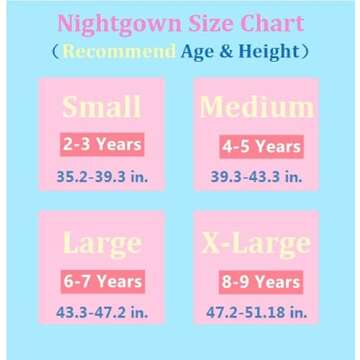 ZEBZOO Nightgowns for Girls Unicorn Dress Toddler Kids Pajamas Long Sleeve Night Gown(2-Pack,4-5 Yea...