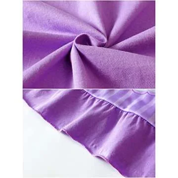 ZEBZOO Nightgowns for Girls Unicorn Dress Toddler Kids Pajamas Long Sleeve Night Gown(2-Pack,4-5 Years)