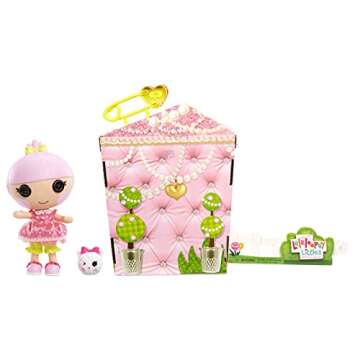 Lalaloopsy Littles Doll- Trinket Sparkles and Pet Yarn Ball Kitten, 7" Princess Doll with Pink Outfit & Accessories, Reusable House Playset- Gifts for Kids, Toys for Girls Ages 3 4 5+ to 103 Years Old