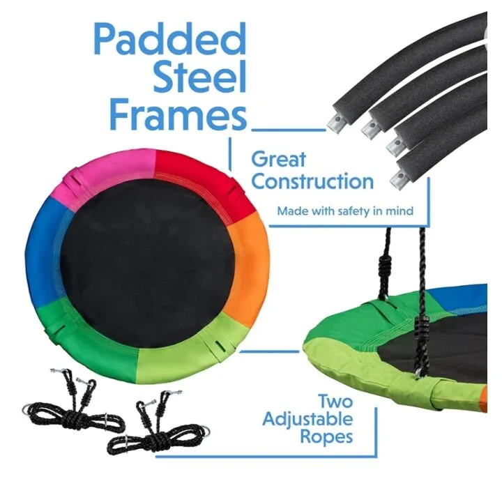 PlayVibe 40" Tree Swing - Outdoor Fun for Kids