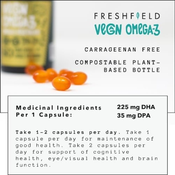 Freshfield Vegan Omega 3 DHA for Heart Brain Health