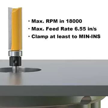 FivePears 4 PCS Pattern Flush Trim Router Bit Set 1/4 Inch Shank, Top Bearing Flush Cut Trim Router Bit for Woodworking, Cutting Diameter: 1/2", Cutting Length: 1/2", 3/4", 1", 1-1/2"