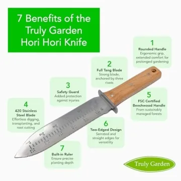 Best Hori Hori Garden Knife with Leather Sheath Gift Box