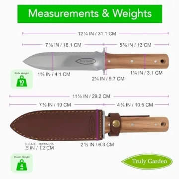 Best Hori Hori Garden Knife with Leather Sheath Gift Box