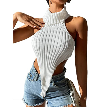 Stylish Backless Halter Top for Casual Outings
