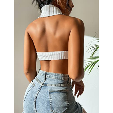 Stylish Backless Halter Top for Casual Outings