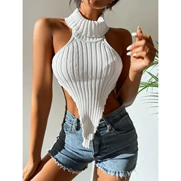 Stylish Backless Halter Top for Casual Outings