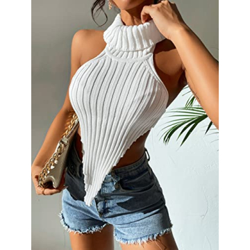 Stylish Backless Halter Top for Casual Outings