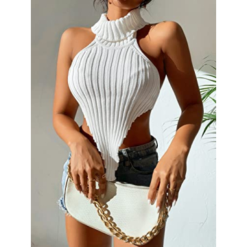 Stylish Backless Halter Top for Casual Outings